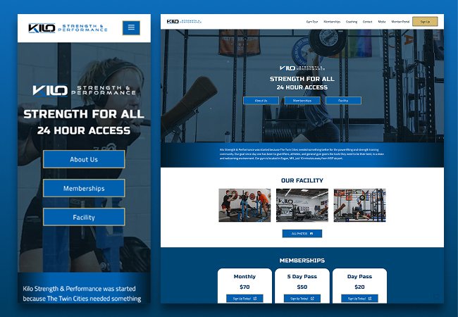 Kilo Strength Website Redesign