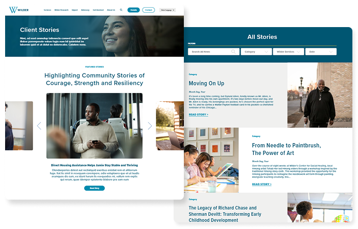 Wilder Client Stories Design